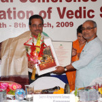 Dr. Subhash Ch. Dash being felicitated with 'Prashastipatra'