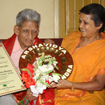 Arsha Vidya-Kulasreshtha’ samman conferred on Prof. Gouri Kumar Brahma, Sanskrit & Odia Schola