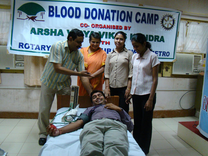 Blood Donation Camp at Bharatiya Vidya Bhavan in 2009
