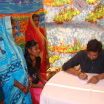 Dr. Abhilash Mohapatra attending to a patient