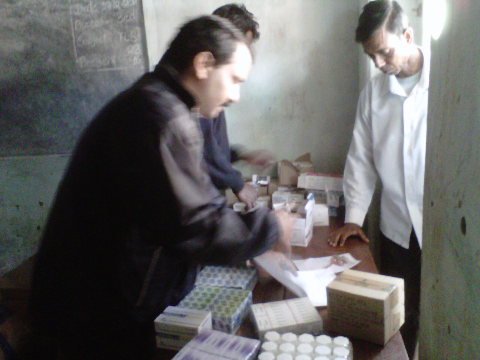 Medical representatives distributing medicines free of cost