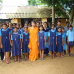 Swamini witha group of School Students. It was a Teachers' Day.