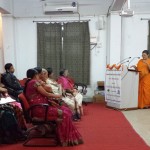 Swamini Atmaprajnananda presenting Pyramidal Structure of Vedantic Literature
